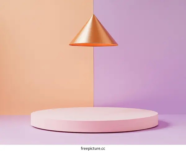 Geometric Display Stand with Pastel Colors