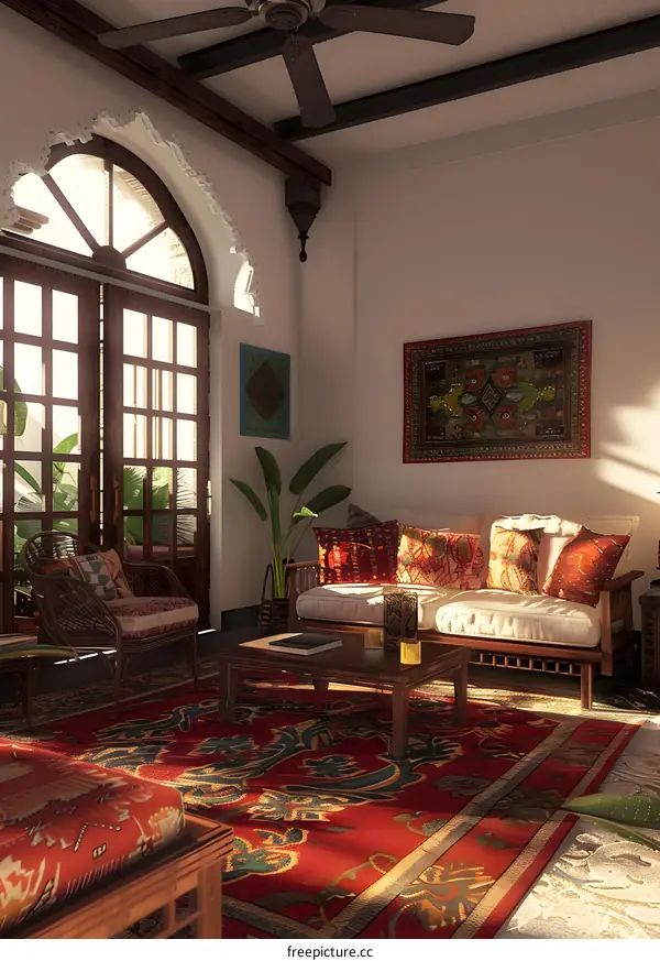 Living Room Interior Design With Moroccan Style