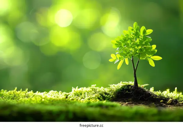 A Verdant Field with a Flourishing Tree in the Center