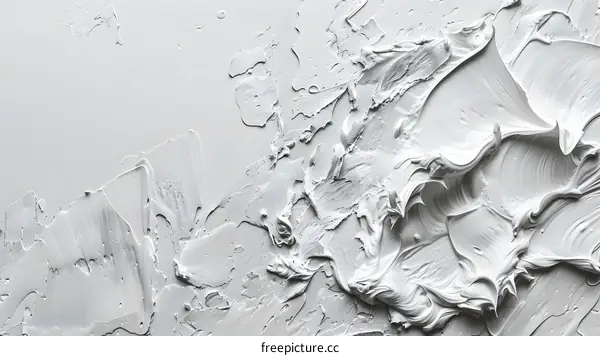 White Oil Paint Texture Closeup