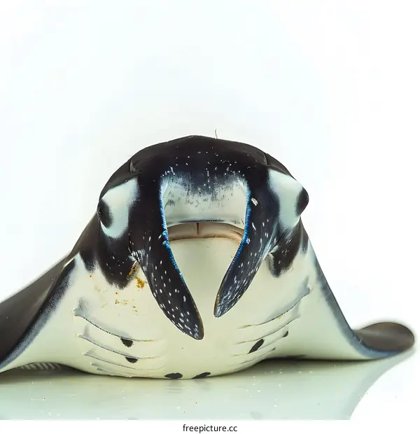 Manta Ray on White Background
