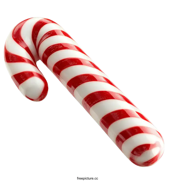 [Transparent Background PNG]Red and White Striped Candy Cane