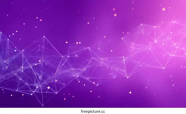 Abstract Network Design in Purple Background