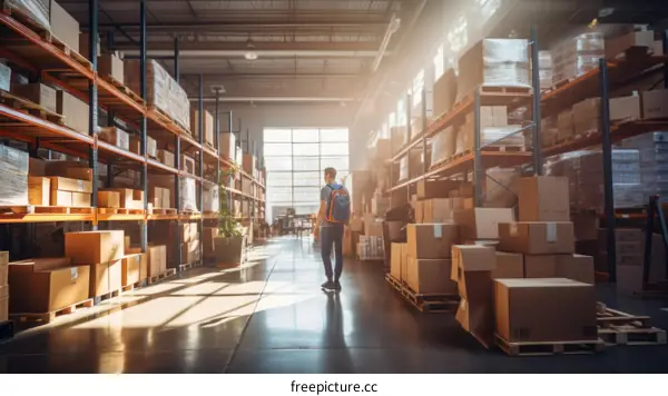Man working in a warehouse
