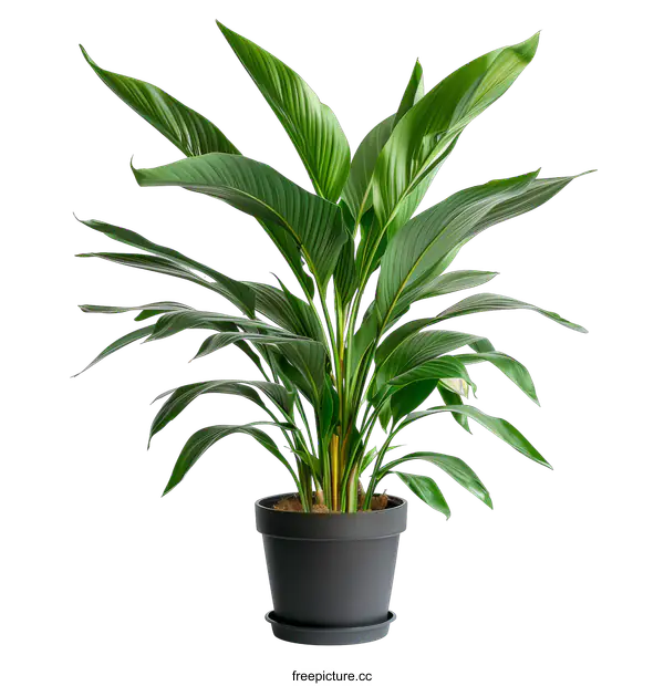 [Transparent Background PNG]Lush Green Plant in Pot on transparent background