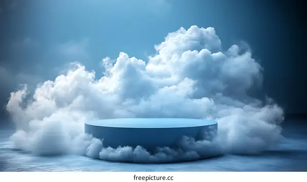 Blue Product Display Platform in Cloudscape