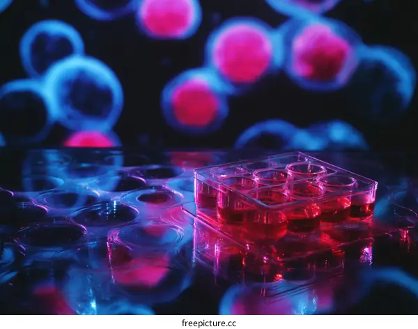 Medical Cell Culture Plate in Laboratory Setting