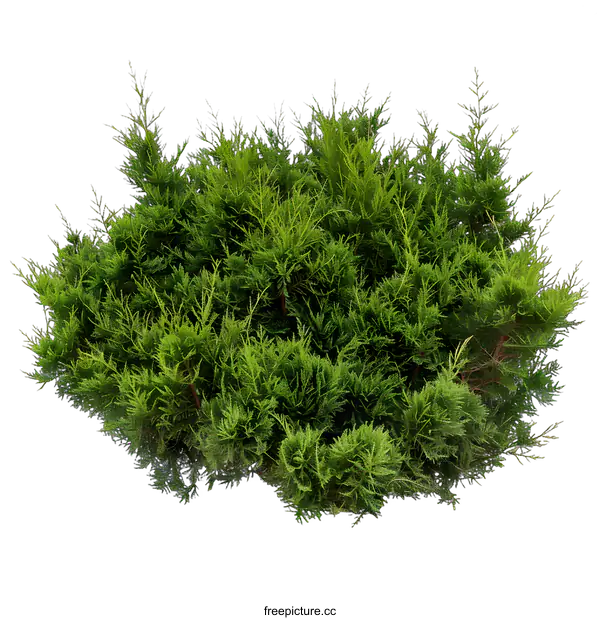 [Transparent Background PNG]Green Bush Isolated on White Background