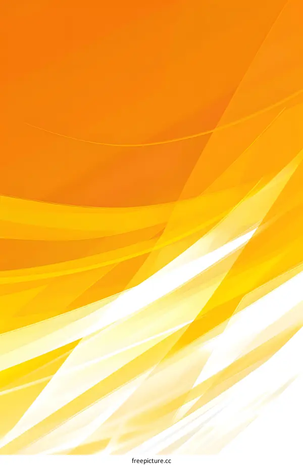 Abstract Yellow and White Background with Curved Lines