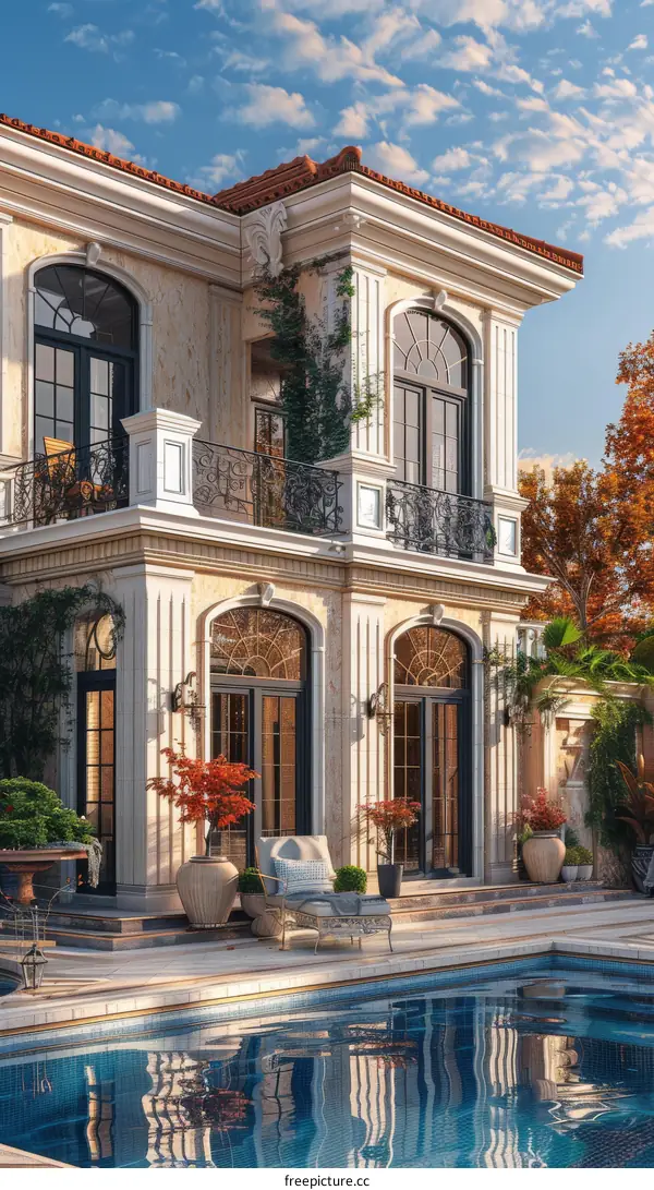 Luxurious Mediterranean Villa with Pool and Garden