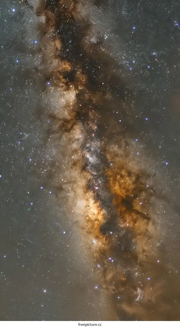 Amazing view of the Milky Way galaxy with stars and dust
