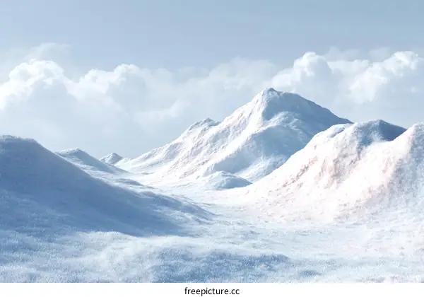 Snowy Mountain Landscape Illustration
