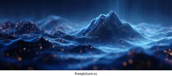 Abstract Digital Landscape with Light Effects