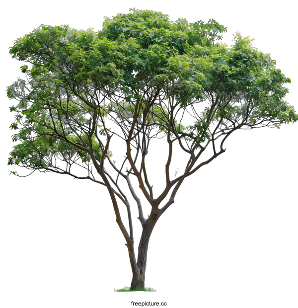 [Transparent Background PNG]Isolated Green Tree With White Background