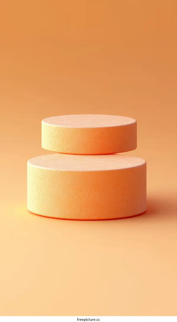 Peachy Pastel Geometric Display Podium