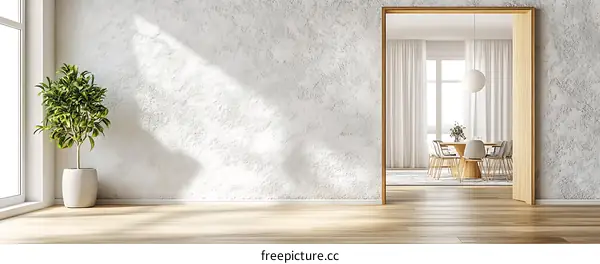 Modern Minimalist Interior Design with Open Space