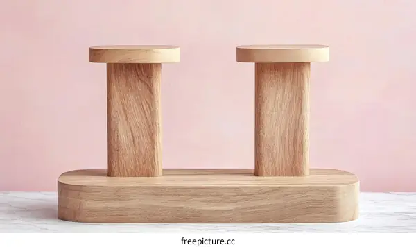 Modern Wooden Stand for Headphones