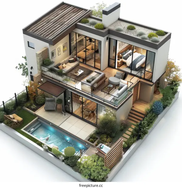Modern House Design with Swimming Pool