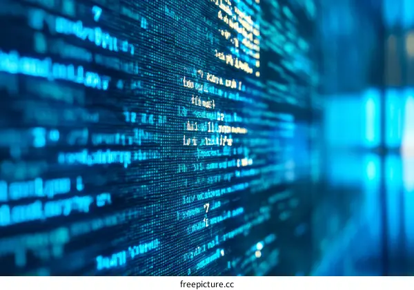 Abstract Digital Code Display