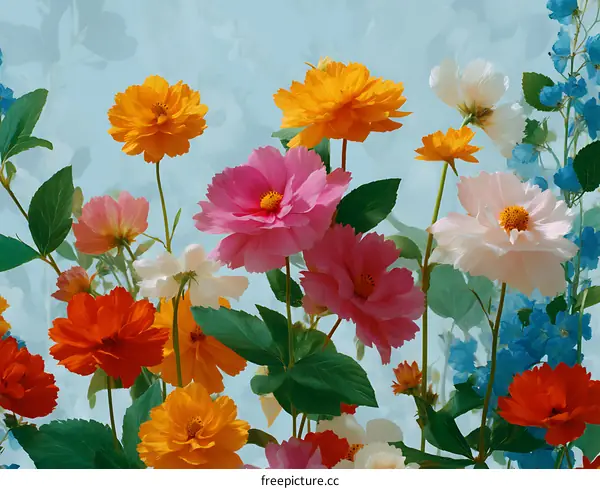 Colorful Flower Bouquet in Vibrant Colors