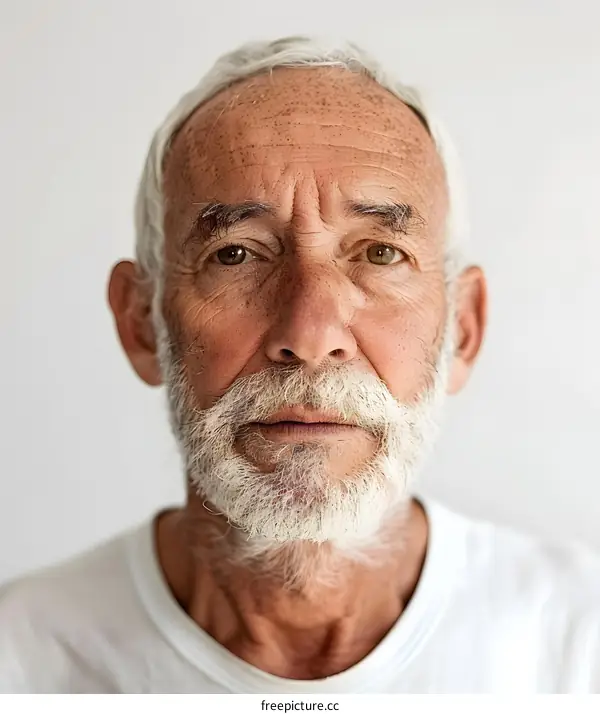 Portrait of a Senior Man with White Beard