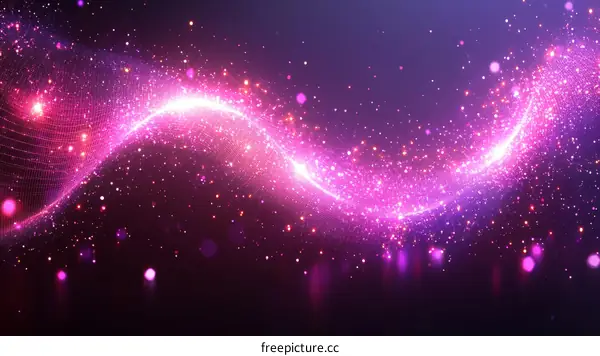 Abstract Pink Glitter Wave Design