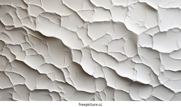 White Cracked Paint Texture Background