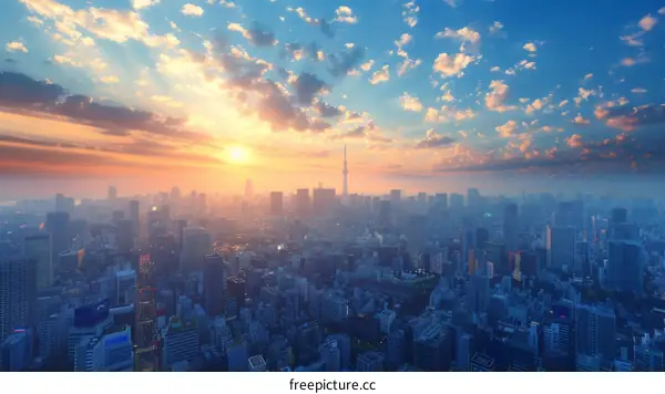 Tokyo Skyline at Sunrise