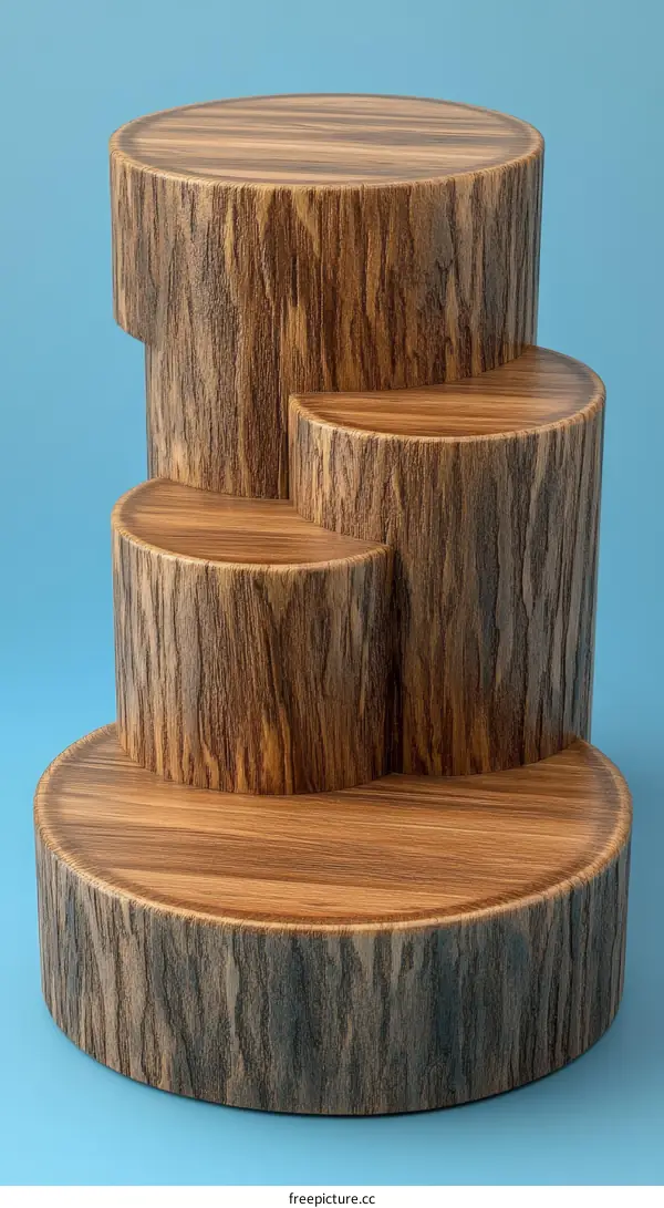 Wooden Display Stand with Multi-tiered Design