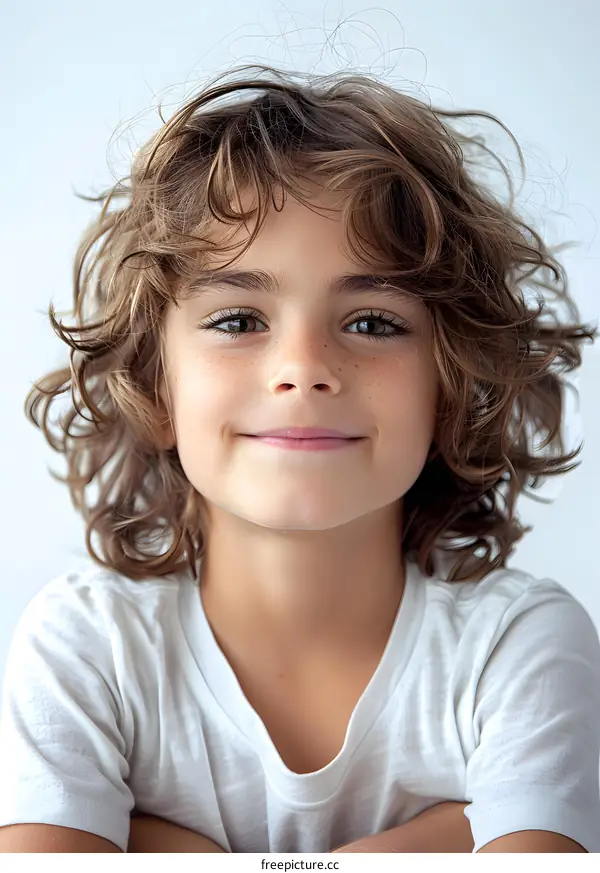 Portrait of a Young Boy Smiling