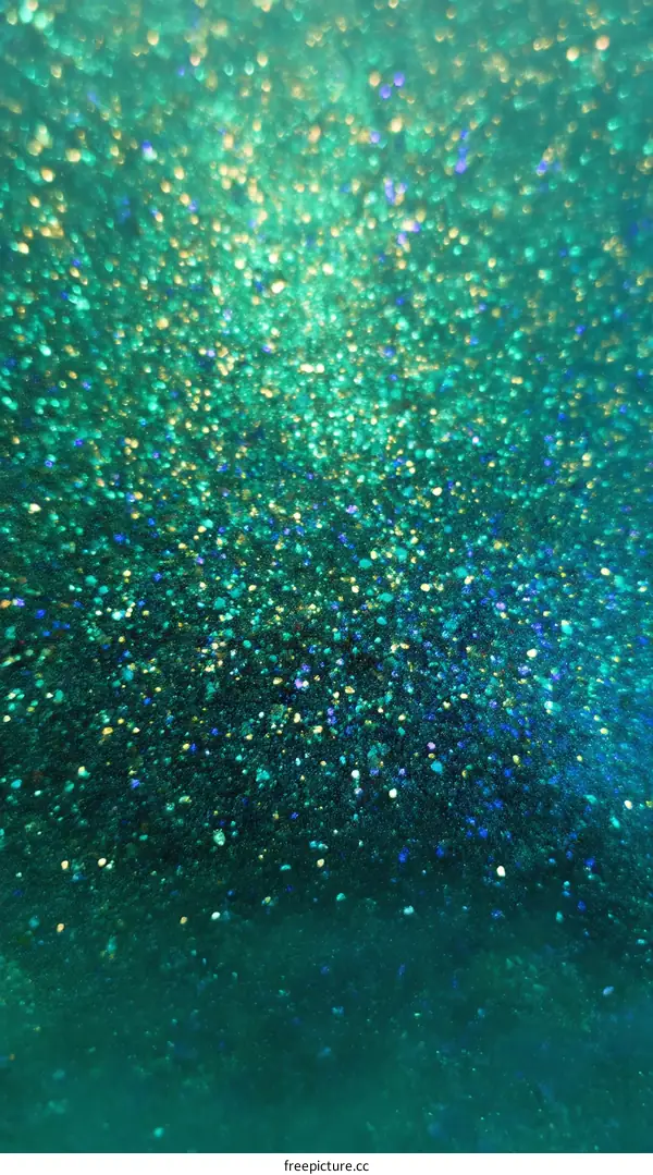Emerald Green Glitter Background