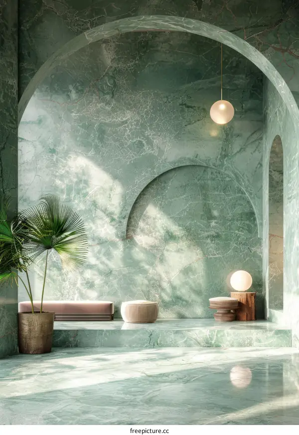 Green Marble Interior Design