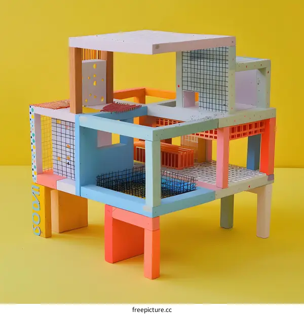 Colorful Miniature Building Model