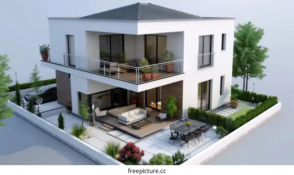 Modern minimalist villa