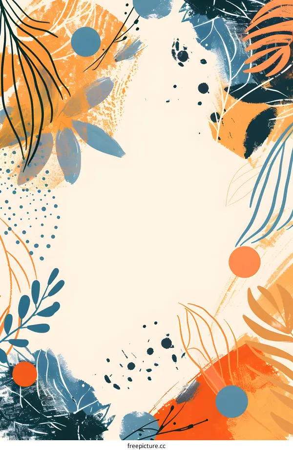 Abstract Floral Watercolor Background Illustration
