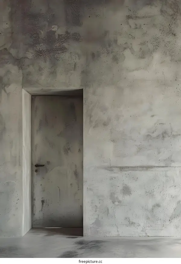 Concrete Wall With Door