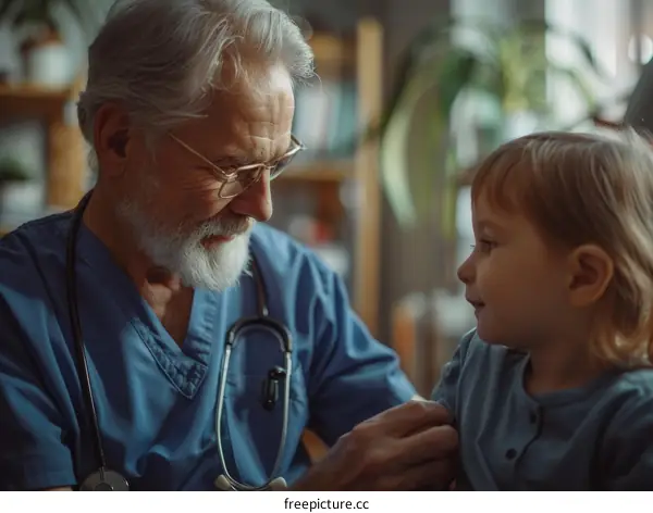 Little girl at a doctor's appointment