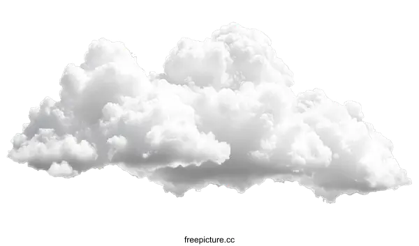 [Transparent Background PNG]Fluffy White Cloud Illustration