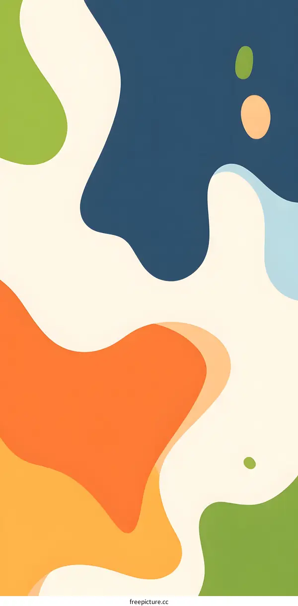 Abstract Shapes Background Design with Vibrant Colors