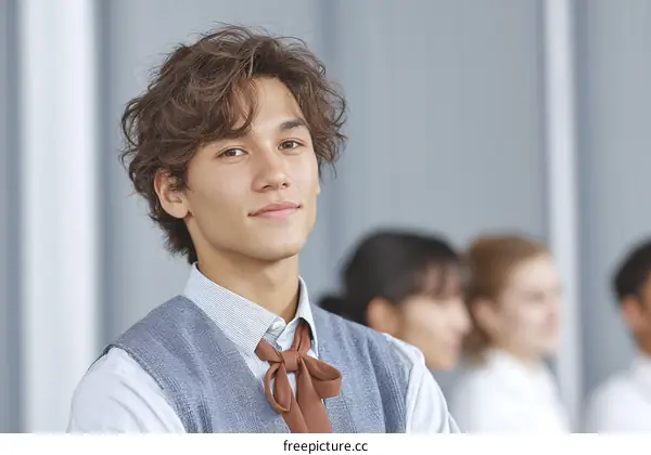 Asian Youth Portrait in Casual Wear