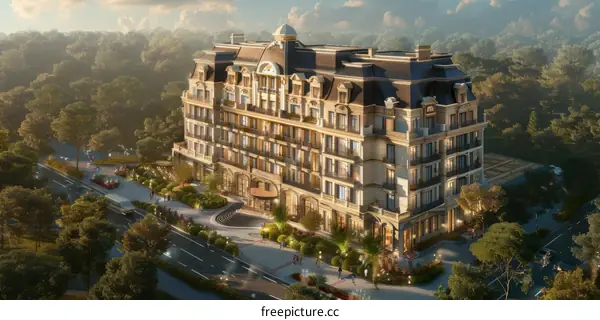 Luxury European Style Hotel Architectural Visualization
