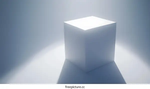 White Cube With Light Beam