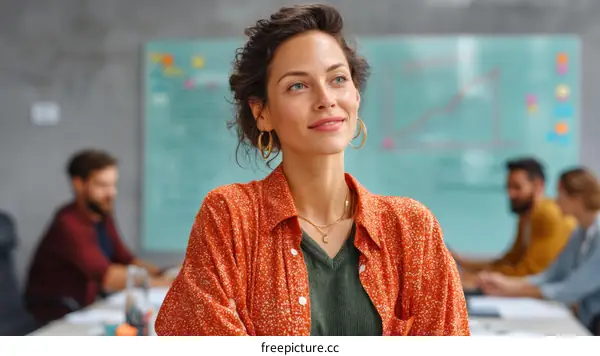 Caucasian Woman in Business Meeting