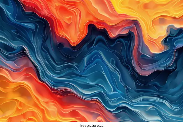 Vibrant Wavy Lines Abstract Background