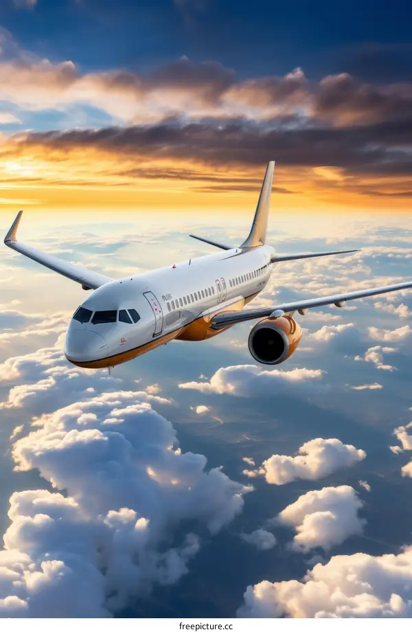 Airplane Flying Over Clouds