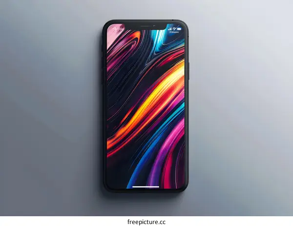 Abstract Phone Wallpaper With Colorful Lines