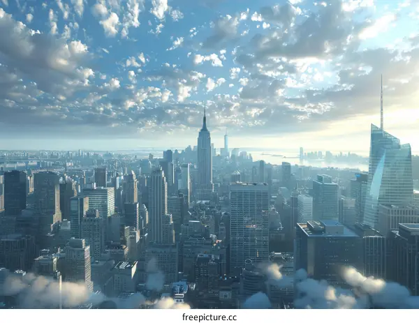 New York City Skyline at Sunrise