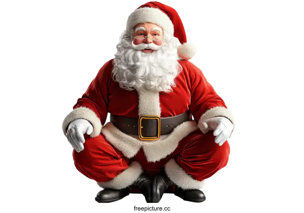 [Transparent Background PNG]Santa Claus in a Relaxed Pose
