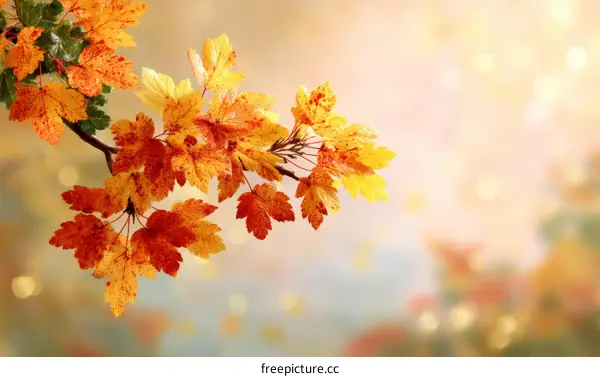 Autumn Leaves Background. Fall Colors. Beautiful Autumn Day