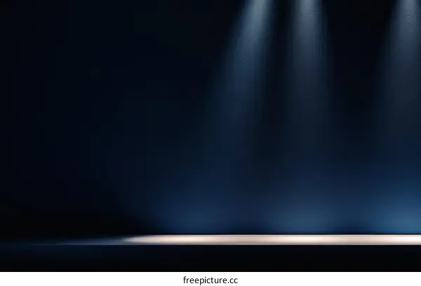 Dark Navy Blue Studio Background with Spotlight